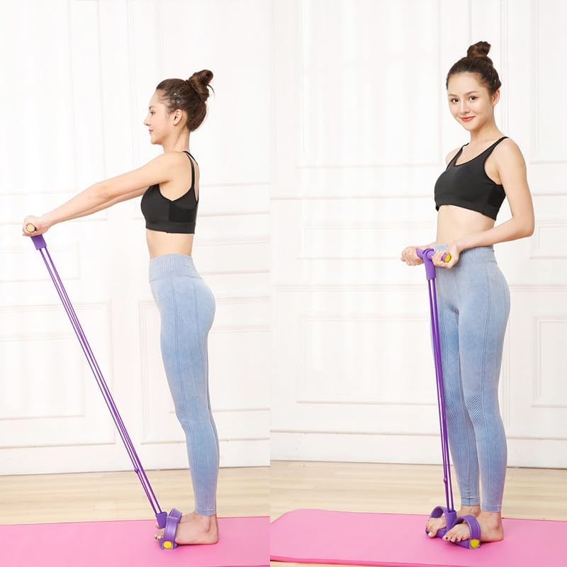 Élastique Musculation - YogaPedalPuller™ - Violet - Yoga Anvi