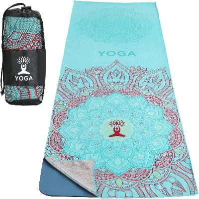 Tapis de Yoga - ProYogaMat™ - Mandala Vert Eau - Yoga Anvi