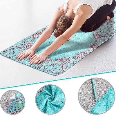Tapis de Yoga - ProYogaMat™ - Mandala Vert Eau - Yoga Anvi